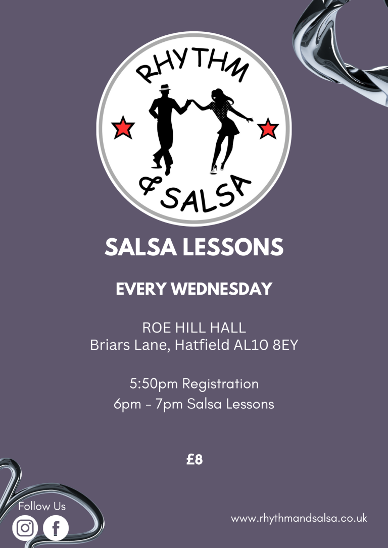 Rhythm & Salsa at Roe Hill Hall, Hatfield